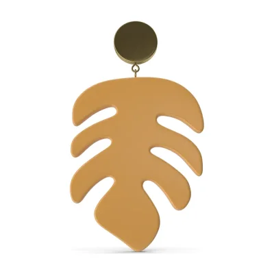 گوشواره آویز طرح برگ گس
